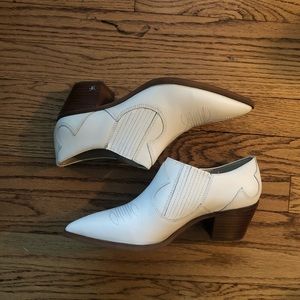 Sam Edelman white cowboy booties